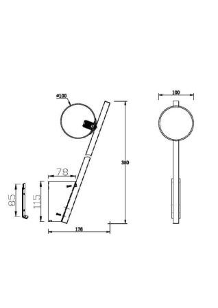 Настенные бра — Бра Maytoni MOD175WL-01G купить в 