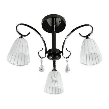 Люстры на штанге — Потолочная люстра Elvan LU-109/3-E14-Bk купить в 
