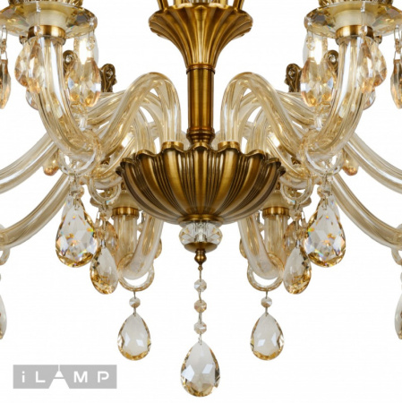 Люстры подвесные — Подвесная люстра iLamp 61078-8+4 BR купить в 