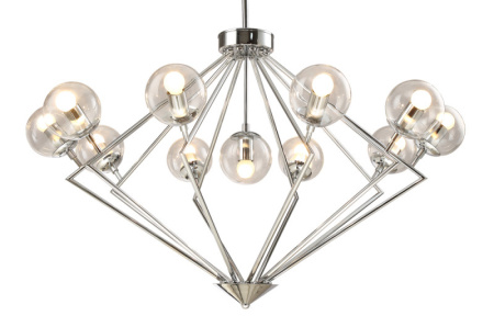 Люстры подвесные — Подвесная люстра Crystal Lux FABRICIO SP11 CHROME/TRANSPARENTE купить в 