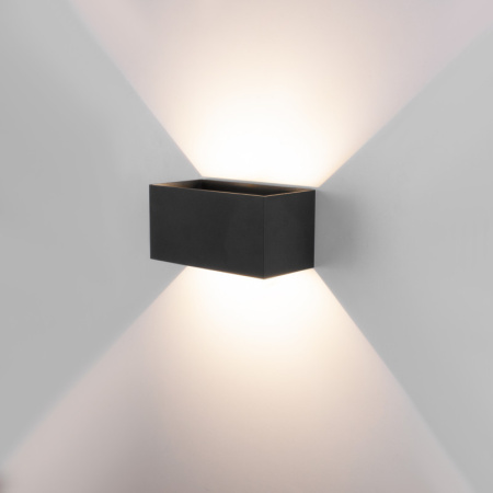 Уличные настенные светильники — Светильник настенный Elektrostandard WINNER DOUBLE LED черный (35137/W) купить в 