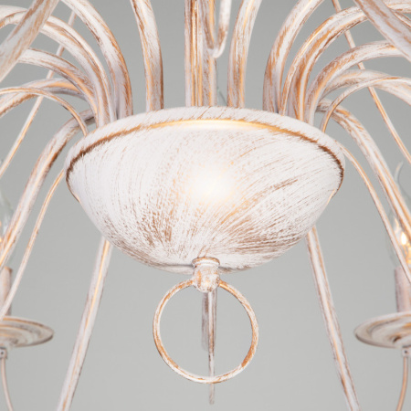 Люстры подвесные — Подвесная люстра Eurosvet 60015/16 белый с золотом купить в 