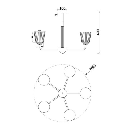 Люстры на штанге — Потолочная люстра Escada NOBLE 685/5PL купить в  Люстры на штанге — Потолочная люстра Escada NOBLE 685/5PL купить в