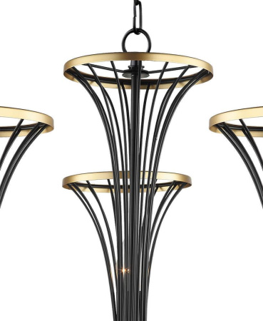 Люстры подвесные — Подвесная люстра Lumien Hall Ивес 4017/5P-BK-GD купить в 