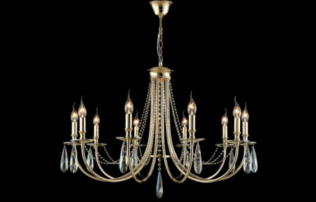 Люстры подвесные — Подвесная люстра Crystal Lux VICTORIA SP10 GOLD/AMBER купить в 