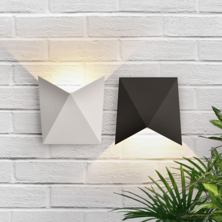 Уличные настенные светильники — Светильник настенный Elektrostandard 1517 TECHNO LED BATTERFLY белый купить в 