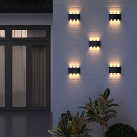 Уличные настенные светильники — Светильник настенный Elektrostandard 1551 TECHNO LED TWINKY TRIO черный купить в 