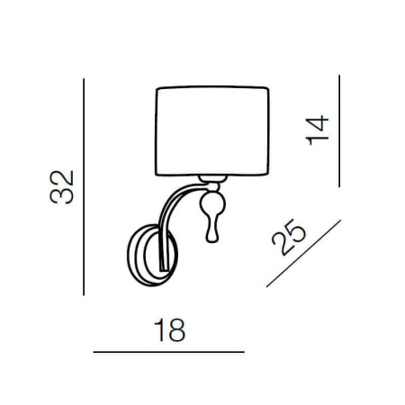 Потолочные светильники — Бра Azzardo Impress wall AZ2904 купить в 