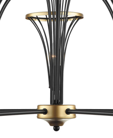 Люстры подвесные — Подвесная люстра Lumien Hall Ивес 4017/5P-BK-GD купить в 