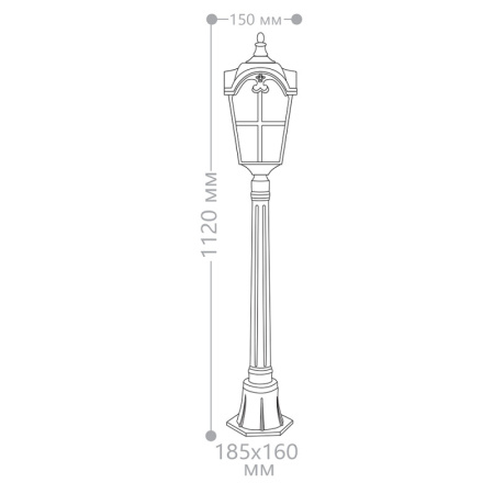Высокие уличные фонари — Садово-парковый светильник Feron 11299 купить в 