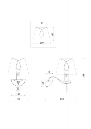 Настенные бра — Бра Freya FR2001WL-01G купить в 
