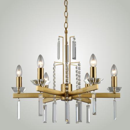 Люстры подвесные — Подвесная люстра Crystal Lux MARRON SP6 BRASS купить в 