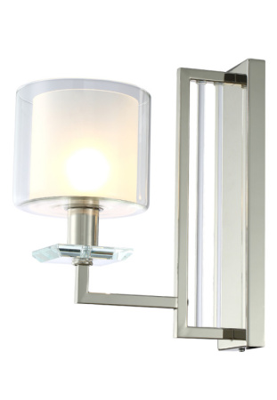 Настенные бра — Бра Crystal Lux NICOLAS AP1 NICKEL/WHITE купить в 