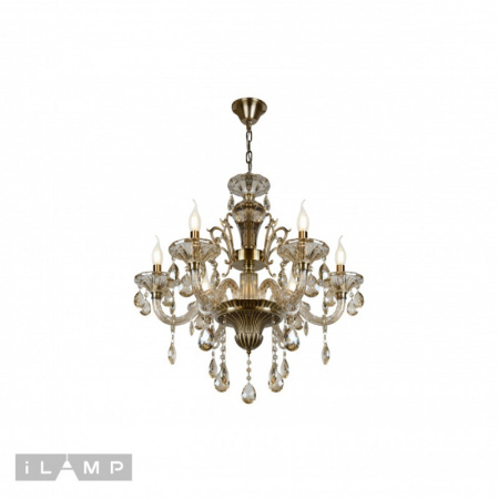 Люстры подвесные — Подвесная люстра iLamp 61079-6 BR купить в 