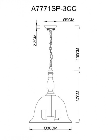 Люстры подвесные — Подвесная люстра ARTE Lamp A7771SP-3CC купить в  Люстры подвесные — Подвесная люстра ARTE Lamp A7771SP-3CC купить в