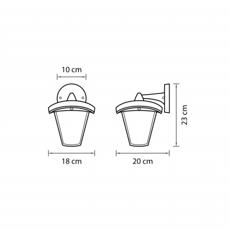 Уличные настенные светильники — Светильник настенный Lightstar 375680 купить в 