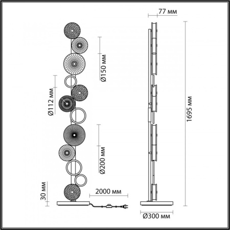 Торшеры и напольные светильники — Торшер Odeon Light 5416/68FL купить в 