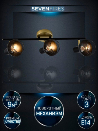 Споты — Спот Seven Fires Dzhuvela SF4706/3C-GD-BK купить в 