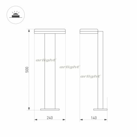 Низкие уличные фонари — Садово-парковый светильник Arlight 029969(2) купить в 