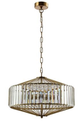 Люстры подвесные — Подвесная люстра Crystal Lux FIESTA SP5 BRASS/TRANSPARENTE купить в 