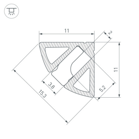 Профили для светодиодных лент — Профиль Arlight 038197 купить в  Профили для светодиодных лент — Профиль Arlight 038197 купить в