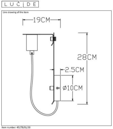 Настенные бра — Бра LUCIDE 45278/01/30 купить в 