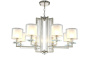 Люстры подвесные — Подвесная люстра Crystal Lux NICOLAS SP-PL8 NICKEL/WHITE купить в 
