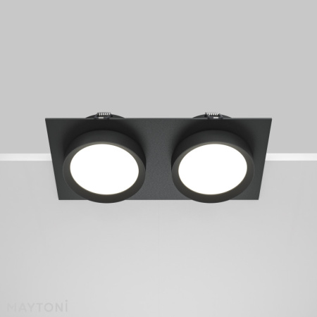 Встраиваемые точечные светильники — Встраиваемый светильник Maytoni Technical DL086-02-GX53-SQ-B купить в 
