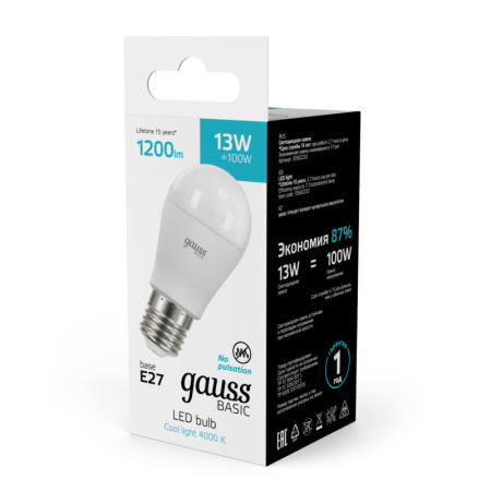 Светодиодные лампы — Светодиодная лампа Gauss 10502232 купить в 