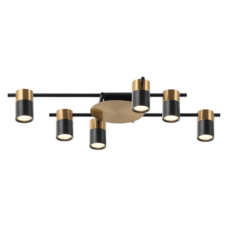 Потолочные люстры — Потолочная люстра Lumien Hall Trey LH4138/6CB-BR-BK купить в 