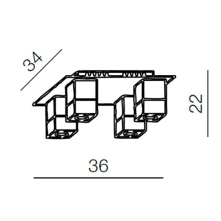 Потолочные светильники — Потолочный светильник Azzardo Box 4 AZ0178 купить в 