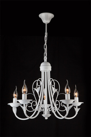 Люстры подвесные — Подвесная люстра Eurosvet 60050/5 глянцевый белый купить в 