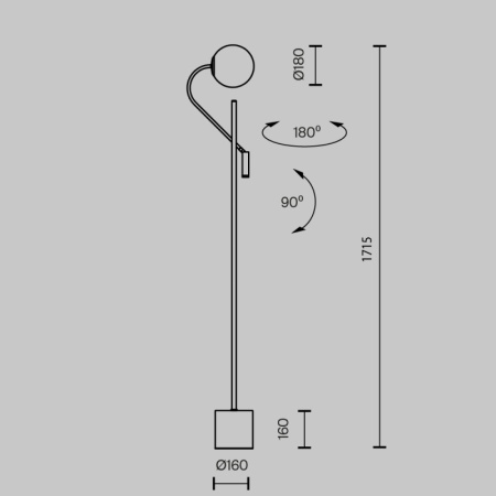 Торшеры и напольные светильники — Торшер Maytoni MOD230FL-01B купить в  Торшеры и напольные светильники — Торшер Maytoni MOD230FL-01B купить в