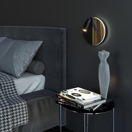 Споты — Спот Elektrostandard Drom LED чёрный/чёрный жемчуг (40105/LED) купить в 