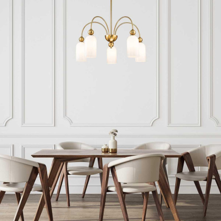 Люстры на штанге — Потолочная люстра Escada ODE 686/5PL Copper купить в 