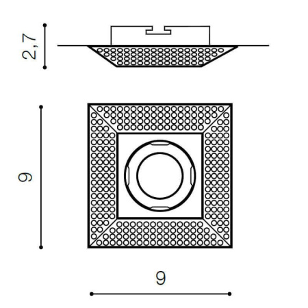 Cветильники потолочные встраиваемые — Встраиваемый светильник Azzardo Piramide L AZ1463 купить в  Cветильники потолочные встраиваемые — Встраиваемый светильник Azzardo Piramide L AZ1463 купить в