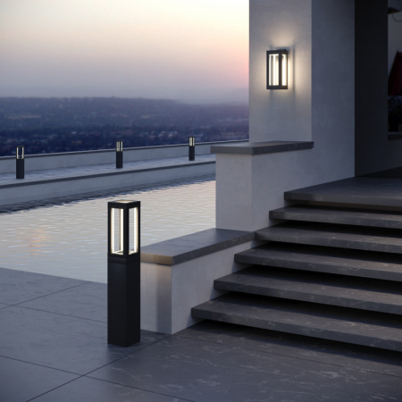 Средние уличные фонари — Садово-парковый светильник Elektrostandard 1529 TECHNO LED чёрный купить в 