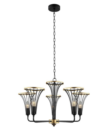 Люстры подвесные — Подвесная люстра Lumien Hall Ивес 4017/5P-BK-GD купить в 
