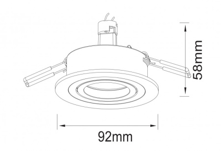 Встраиваемые точечные светильники — Встраиваемый светильник Donolux A1521-BLACK купить в 
