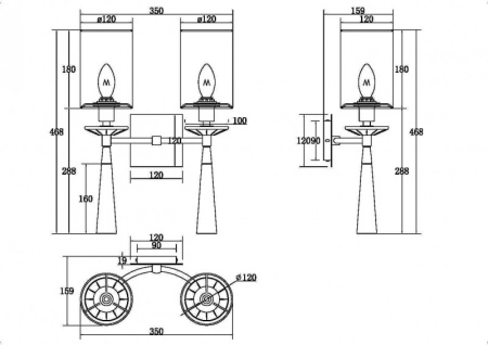 Настенные бра — Бра Maytoni MOD224WL-02BS1 купить в 