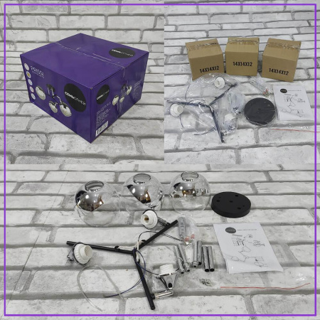 Потолочные люстры — Потолочная люстра Seven Fires Prissi SF3317/3C-BK-CR купить в 