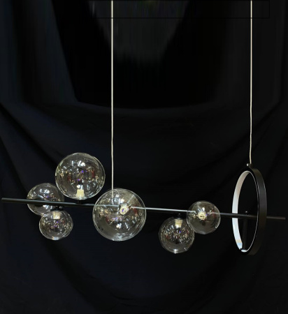 Люстры подвесные — 1010/8 черный, цоколь G9 купить в 