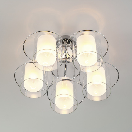 Люстры на штанге — Люстра на штанге Eurosvet 30160/5 хром купить в 