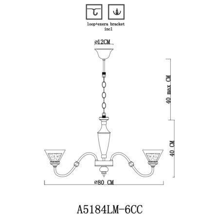 Люстры подвесные — Подвесная люстра ARTE Lamp A5184LM-6CC купить в  Люстры подвесные — Подвесная люстра ARTE Lamp A5184LM-6CC купить в
