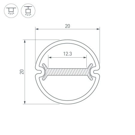 Профили для светодиодных лент — Профиль Arlight 039218 купить в  Профили для светодиодных лент — Профиль Arlight 039218 купить в