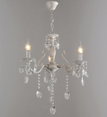 Люстры подвесные — 02623/3 белый с патиной золото купить в 