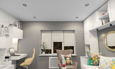 Встраиваемые точечные светильники — Встраиваемый светильник Denkirs DK3072-BK+WH купить в 