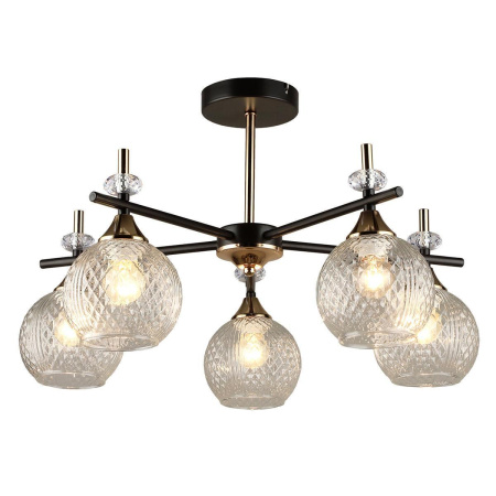 Люстры на штанге — Потолочная люстра IMEX MD.4892-5-S COFFEE+FGD купить в 