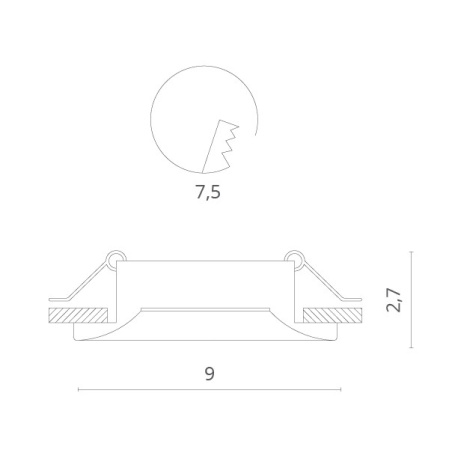 Встраиваемые точечные светильники — Встраиваемый светильник Divinare 1809/03 PL-1 купить в 
