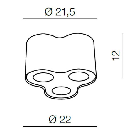 Накладные светильники — Накладной светильник Azzardo Neos 3 AZ0741 купить в 